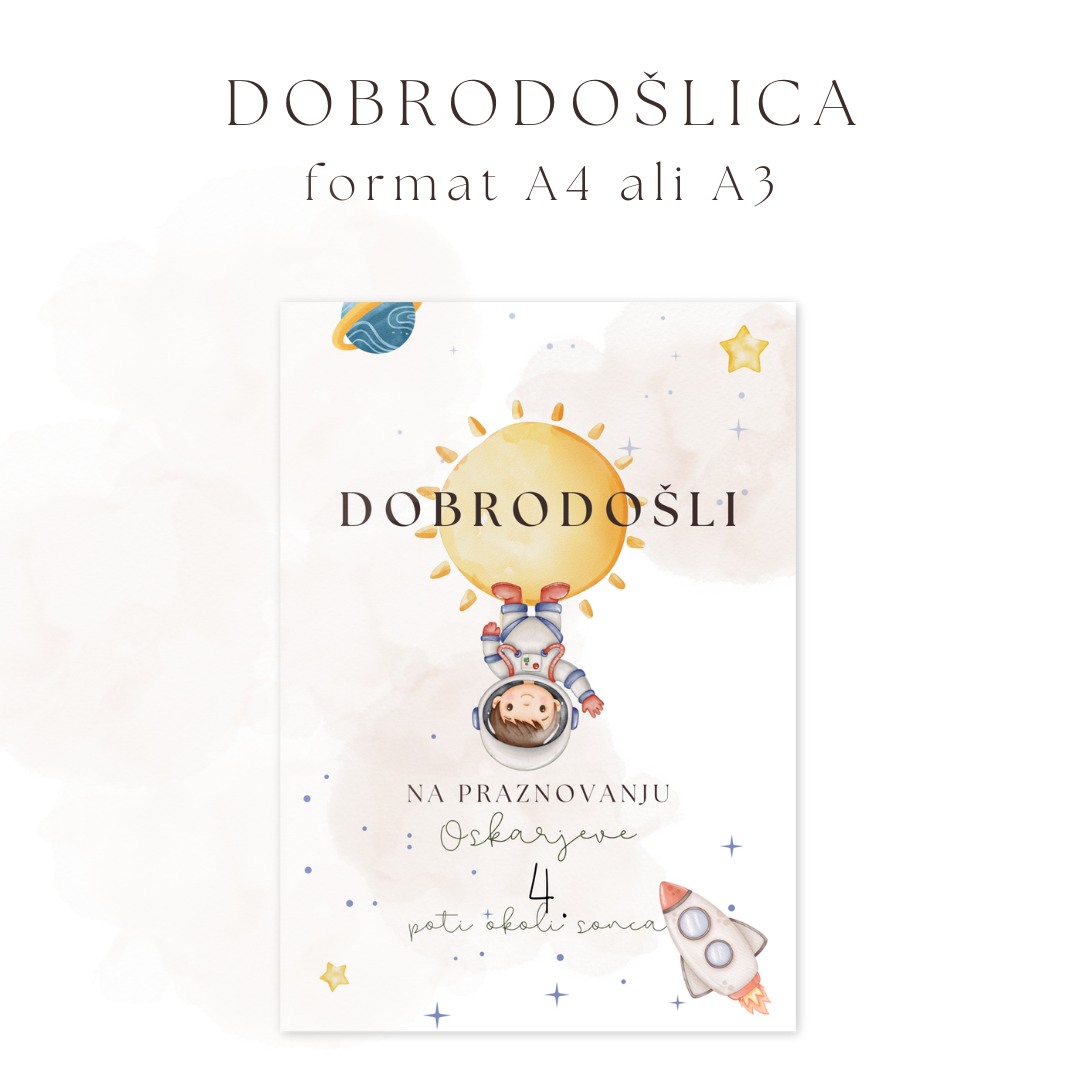 Rojstnodnevna dekoracija VESOLJE - slika 4