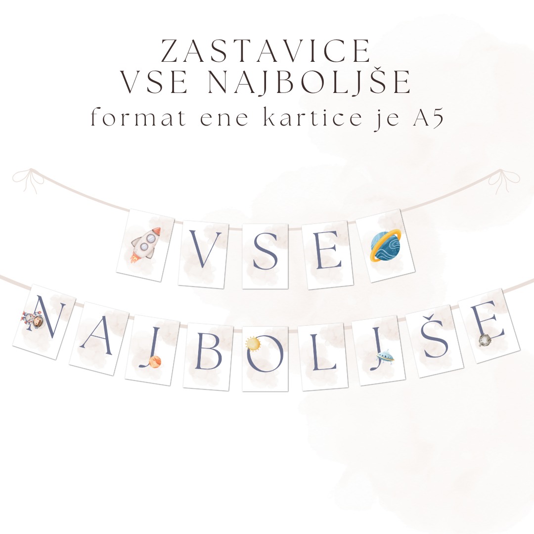 Rojstnodnevna dekoracija VESOLJE - slika 8