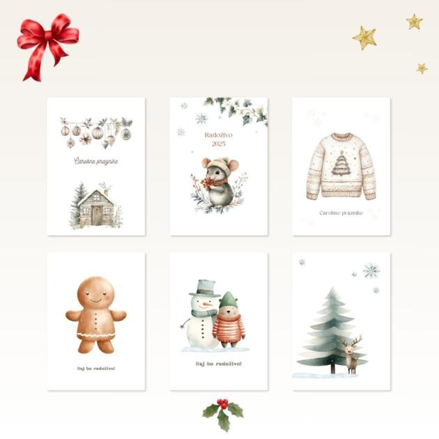 paket voščilnic Božič